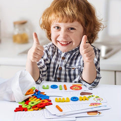 Kids Wooden Puzzle Spelling Word Game with 26 English Letters