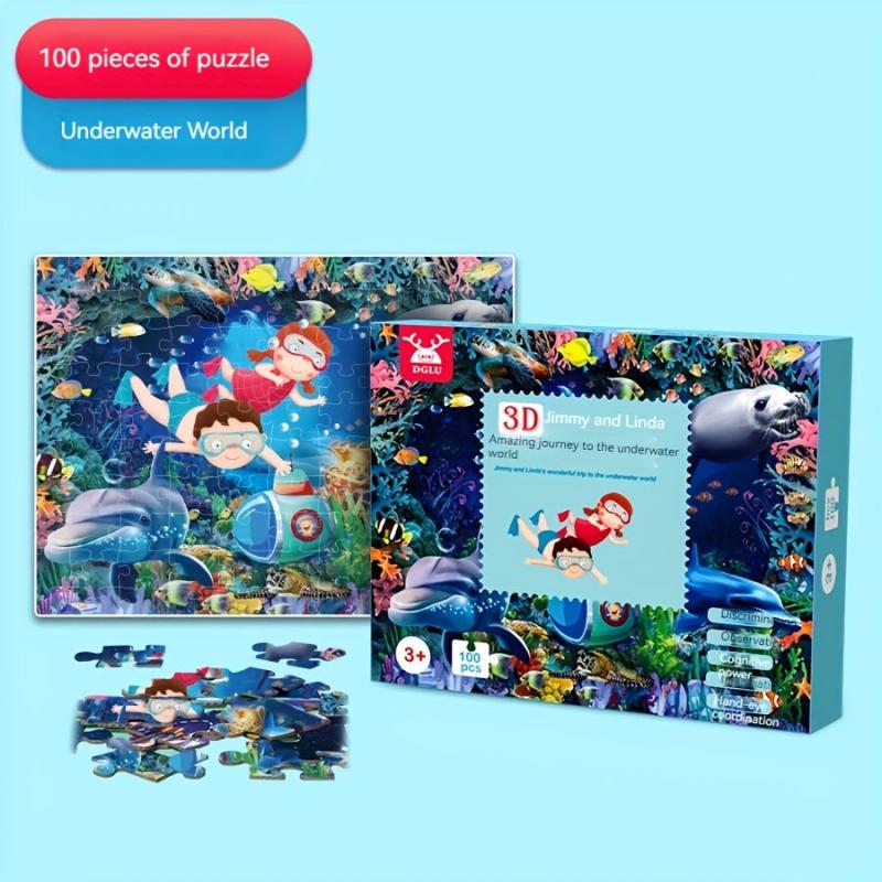 Sea World 100pc Jigsaw Puzzle For Kids Early Education Development Toy