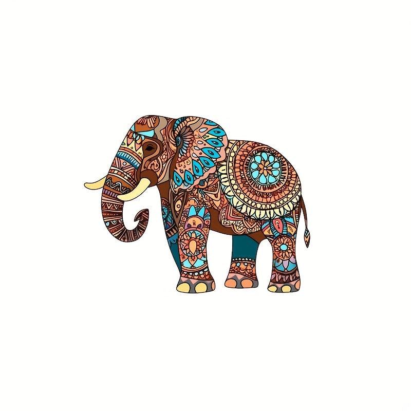 Happy Elephant Wooden Puzzle - Challenging DIY Puzzle Toy