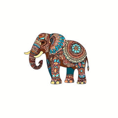 Happy Elephant Wooden Puzzle - Challenging DIY Puzzle Toy