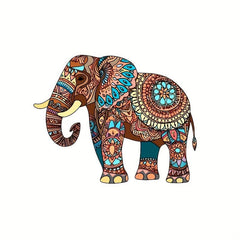 Happy Elephant Wooden Puzzle - Challenging DIY Puzzle Toy