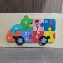 Wooden Animal Puzzle for Kids 3-5 Educational Toy Car Patterns