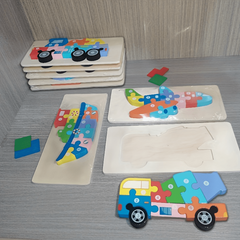 Wooden Animal Puzzle for Kids 3-5 Educational Toy Car Patterns