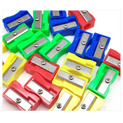 10 Piece Plastic Pencil Sharpener Set for Students