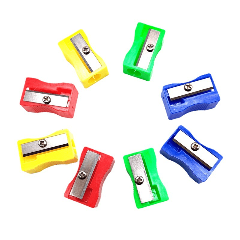 10 Piece Plastic Pencil Sharpener Set for Students