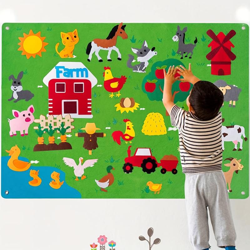 Felt Board Set for Kids, Collage Making Toy for Hand Flexibility