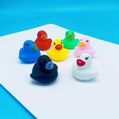 10pcs Colorful Mini Duck Bath Toys for Kids Water Play Toys Gift