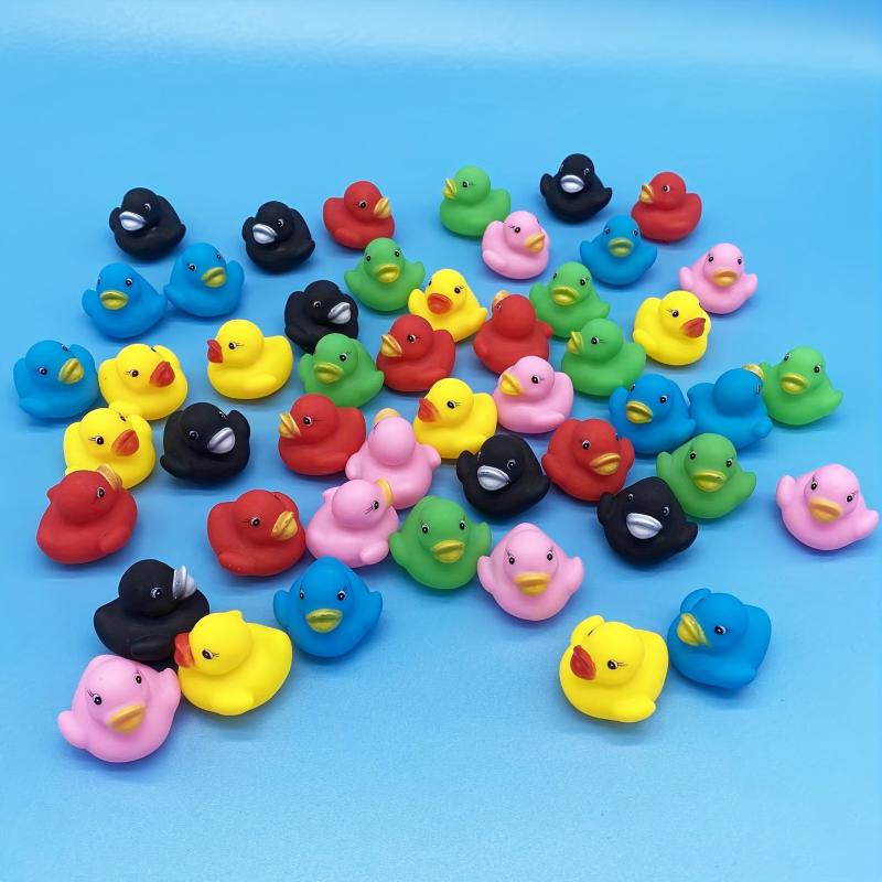 10pcs Colorful Mini Duck Bath Toys for Kids Water Play Toys Gift