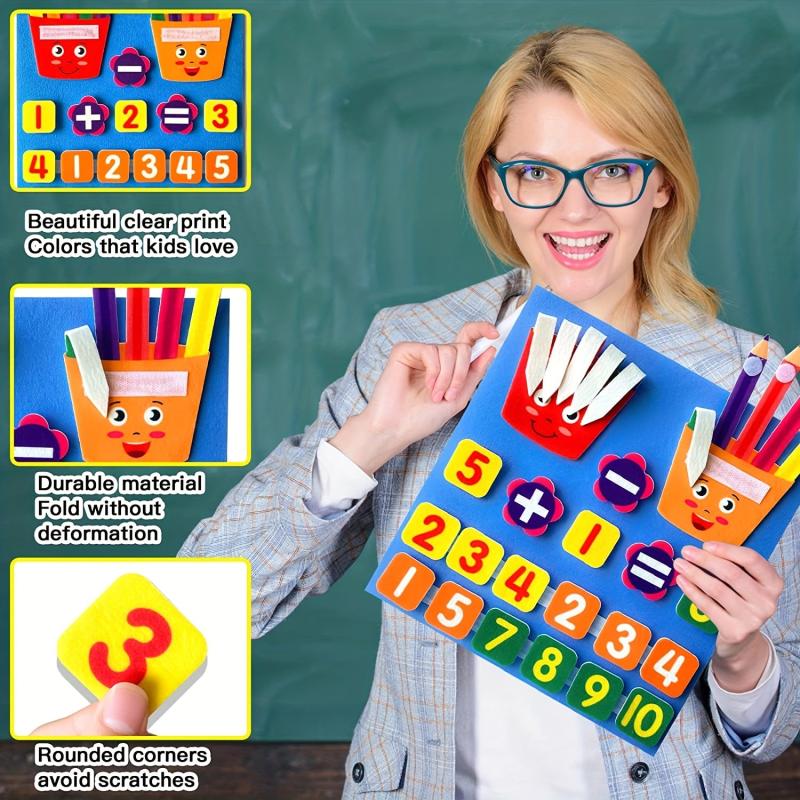 Counting Felt Board For Toddlers Preschool Math Games Montessori Counting Toy