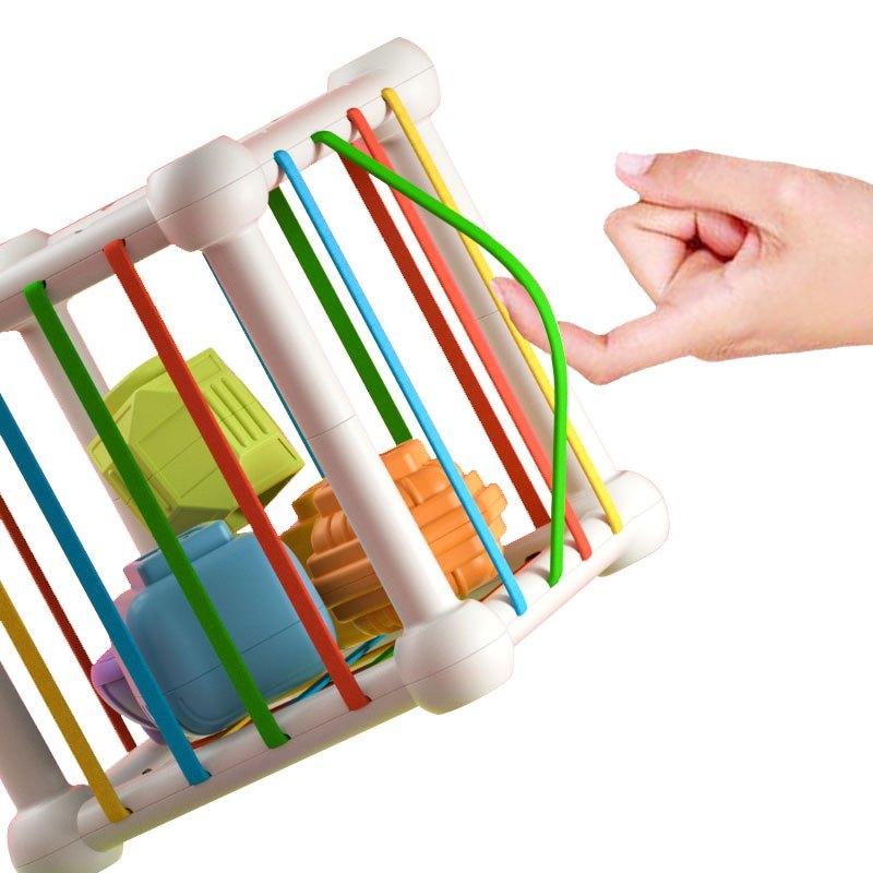 6 Piece Montessori Shape Sorter: Easter Gift for 1 Year Olds