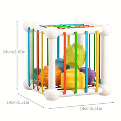 6 Piece Montessori Shape Sorter: Easter Gift for 1 Year Olds