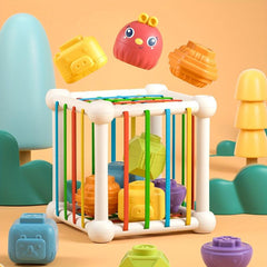 6 Piece Montessori Shape Sorter: Easter Gift for 1 Year Olds
