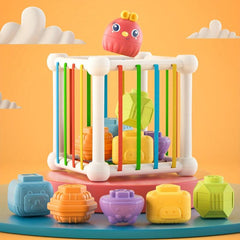 6 Piece Montessori Shape Sorter: Easter Gift for 1 Year Olds