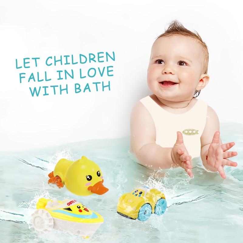 Baby Bath Swimming Toy Duck Clockwork Bath Toy