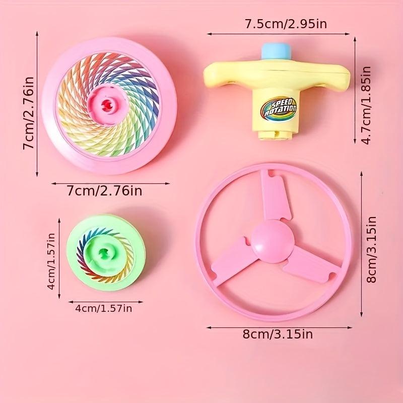 Spinning Tops Set Launch Flying Saucer & Disc Toys For Kids Outdoor Fun