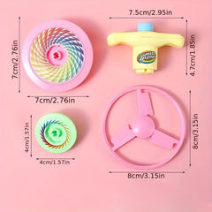 Spinning Tops Set Launch Flying Saucer & Disc Toys For Kids Outdoor Fun