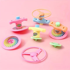 Spinning Tops Set Launch Flying Saucer & Disc Toys For Kids Outdoor Fun