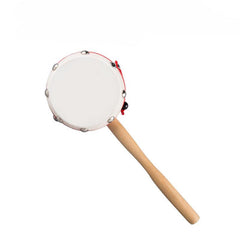 Wooden Sheepskin Hand Rattle Baby Toy for Newborn Boys Girls