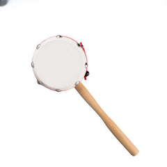Wooden Sheepskin Hand Rattle Baby Toy for Newborn Boys Girls