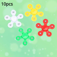 10pcs Kids Finger Spinning Top Toy Five Beads Vent Decomp