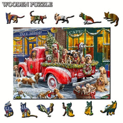 Animal Shaped Wood Puzzle for Adults & Teens - Perfect Christmas Gift