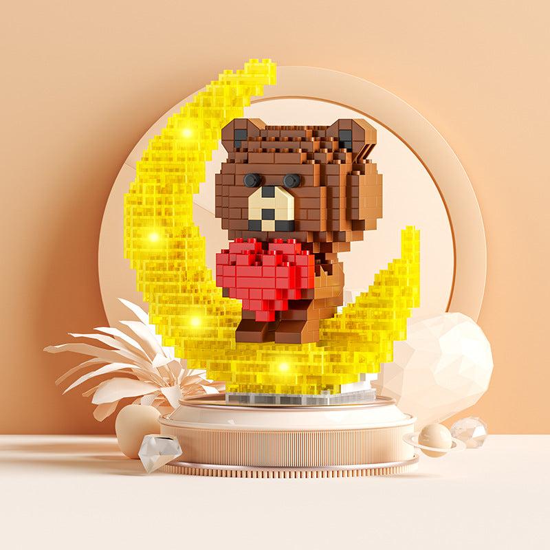 402 Piece Light Up Building Blocks Bear Educational Birthday Gift