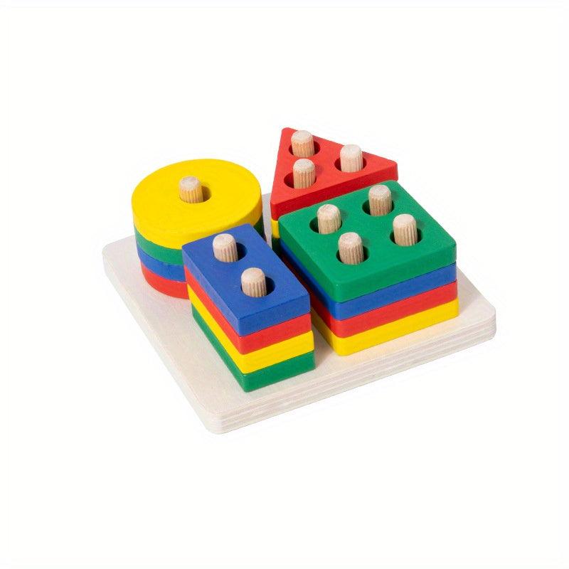 Montessori Wooden Geometric Shape Set for Baby Education