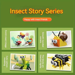 12pcs Insect Small Animal Party Building Blocks Gift Educational Insect Blocks