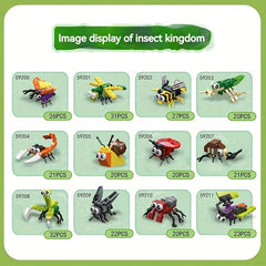 12pcs Insect Small Animal Party Building Blocks Gift Educational Insect Blocks
