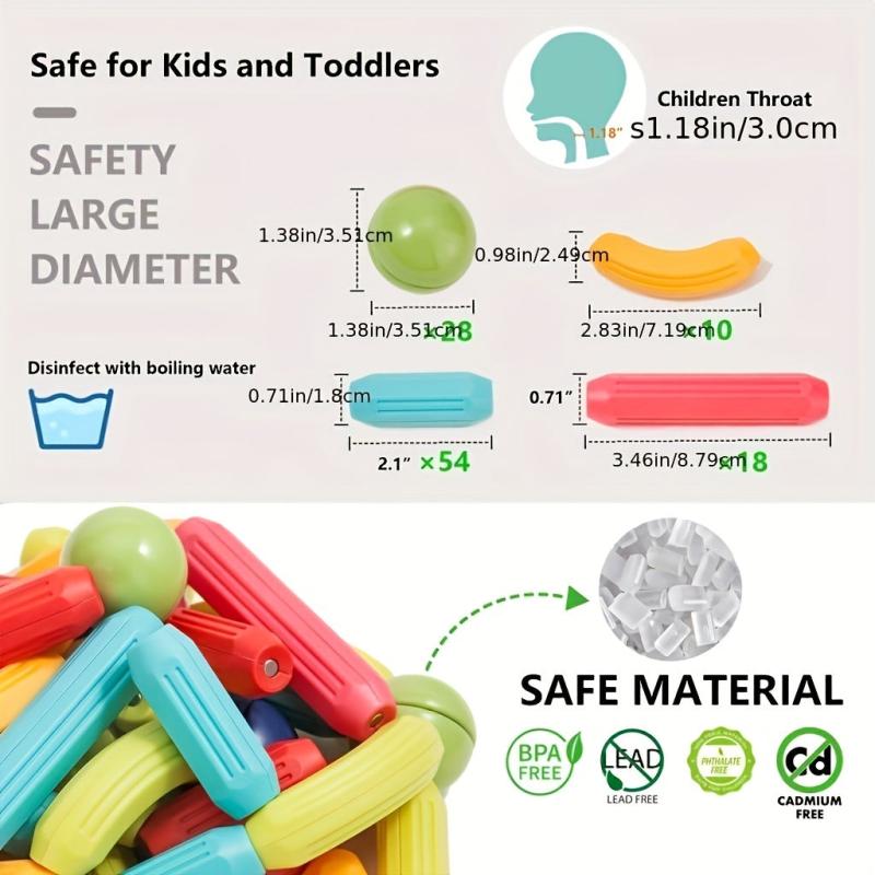Magnetic Building Blocks Toy Set For Kids Halloween Thanksgiving Christmas Gift