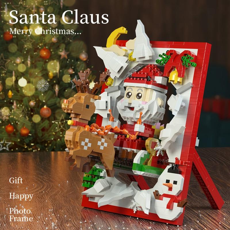 Assembly Building Blocks Christmas Tree Music Box Decorations Toys