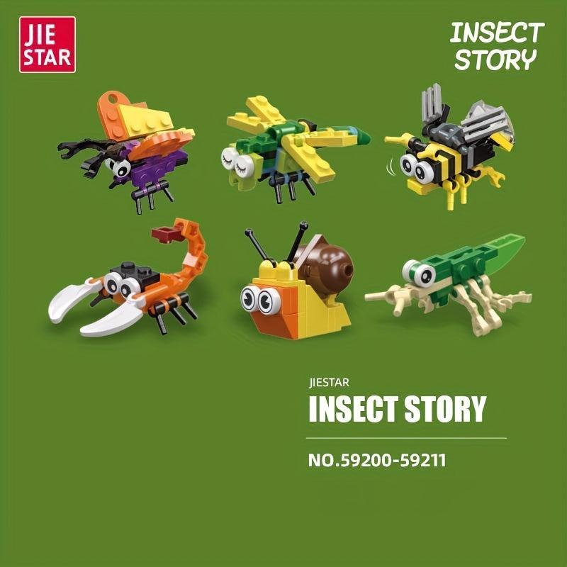 JIE STAR 30 48 Cmsect Animals Party Building Blocks Insect Building Blocks Toys