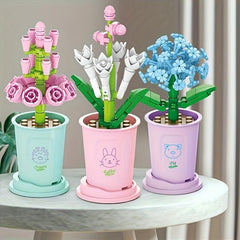 Christmas & Halloween Potted Flowers Building Blocks Hyacinth