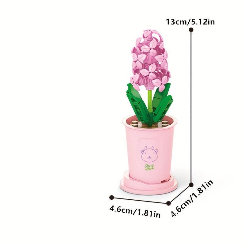 Christmas & Halloween Potted Flowers Building Blocks Hyacinth