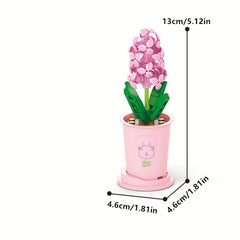 Christmas & Halloween Potted Flowers Building Blocks Hyacinth