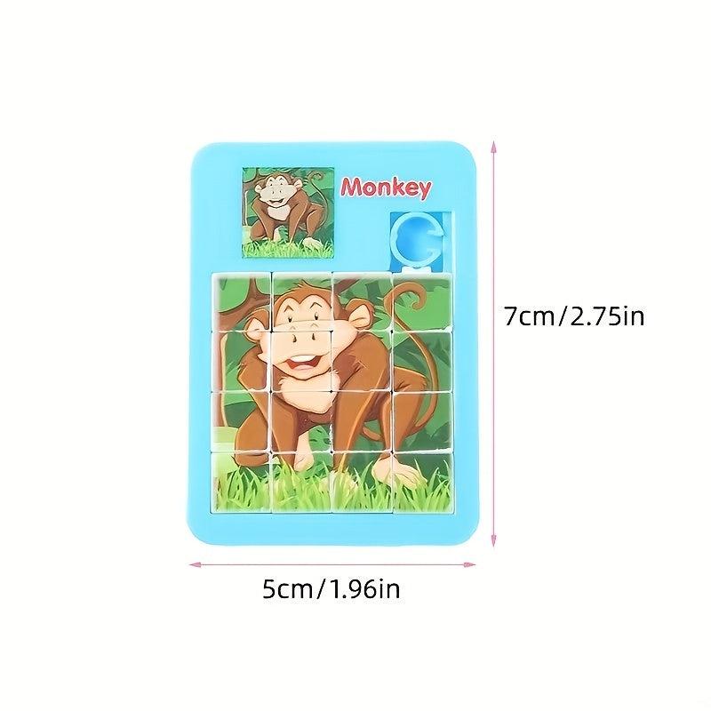 16-Grid Animal Maze Puzzle Kids Educational Gift
