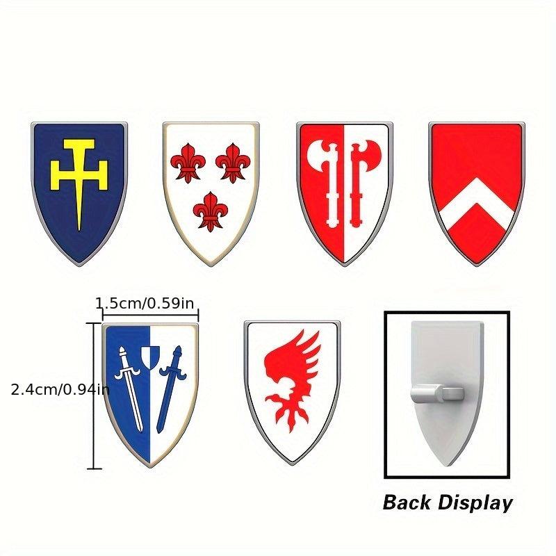 12pcs Mini Flags Shield Building Blocks Figures Accessories Creative Toy
