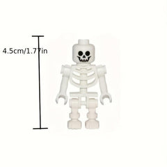 10pcs Skeleton Building Blocks Characters Mini Building Blocks With Weapons