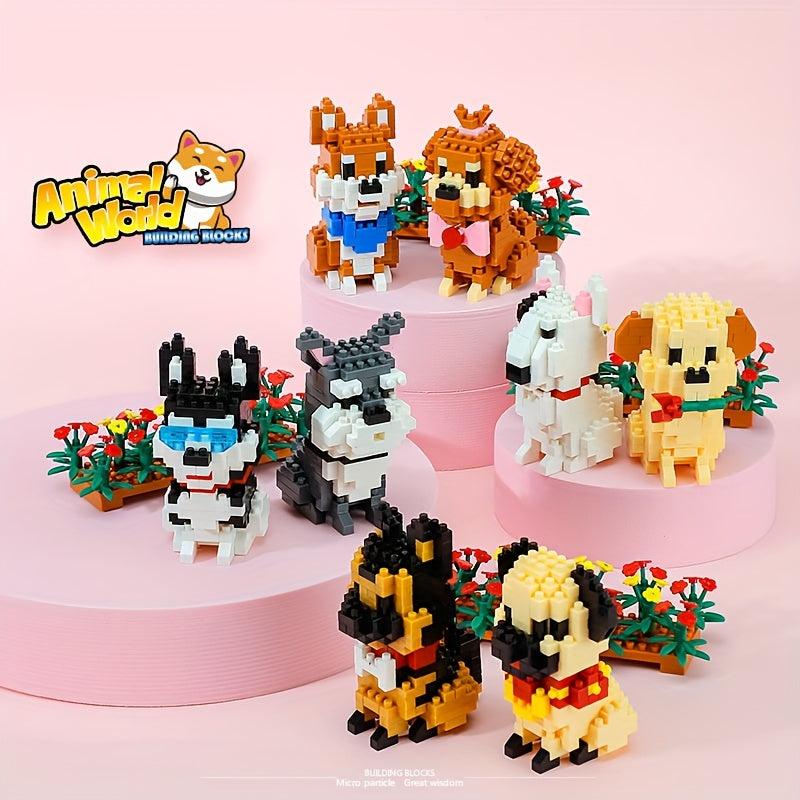 Siberian Husky Building Blocks DIY Model Educational Toy