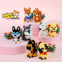 Siberian Husky Building Blocks DIY Model Educational Toy