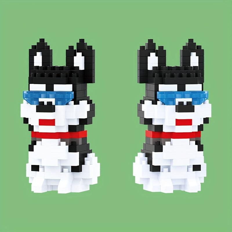Siberian Husky Building Blocks DIY Model Educational Toy