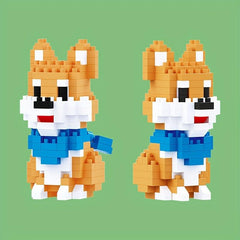 Siberian Husky Building Blocks DIY Model Educational Toy