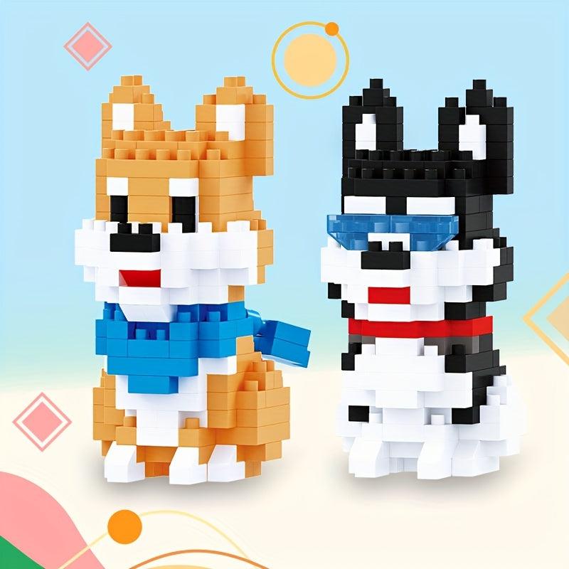 Siberian Husky Building Blocks DIY Model Educational Toy