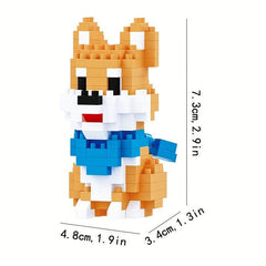 Siberian Husky Building Blocks DIY Model Educational Toy