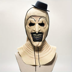 Horror Clown Cosplay Mask Bloody Demon Evil Hat Full Face Latex Mask