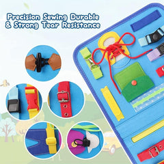 Montessori Busy Board Toy for Toddlers - Educational Sensory Activity