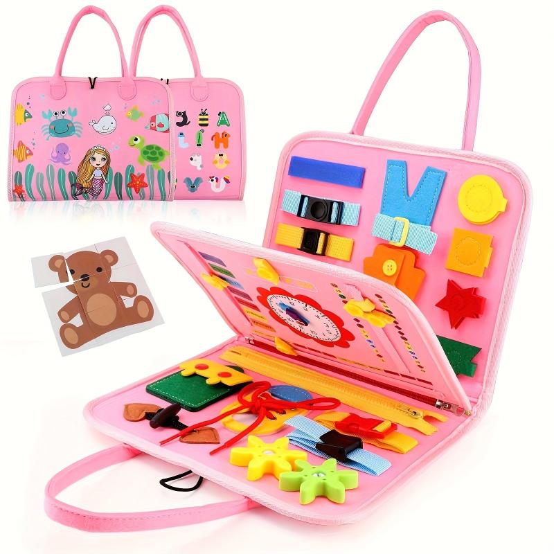 Montessori Busy Board Toy for Toddlers - Educational Sensory Activity