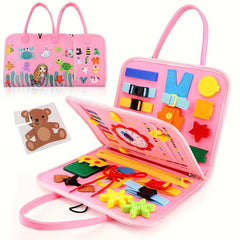 Montessori Busy Board Toy for Toddlers - Educational Sensory Activity