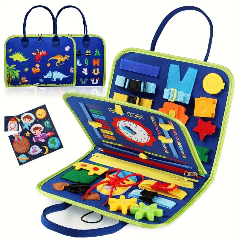 Montessori Busy Board Toy for Toddlers - Educational Sensory Activity