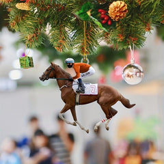 Horse Riding Enthusiasts Car Backpack Christmas Tree Decoration Pendant